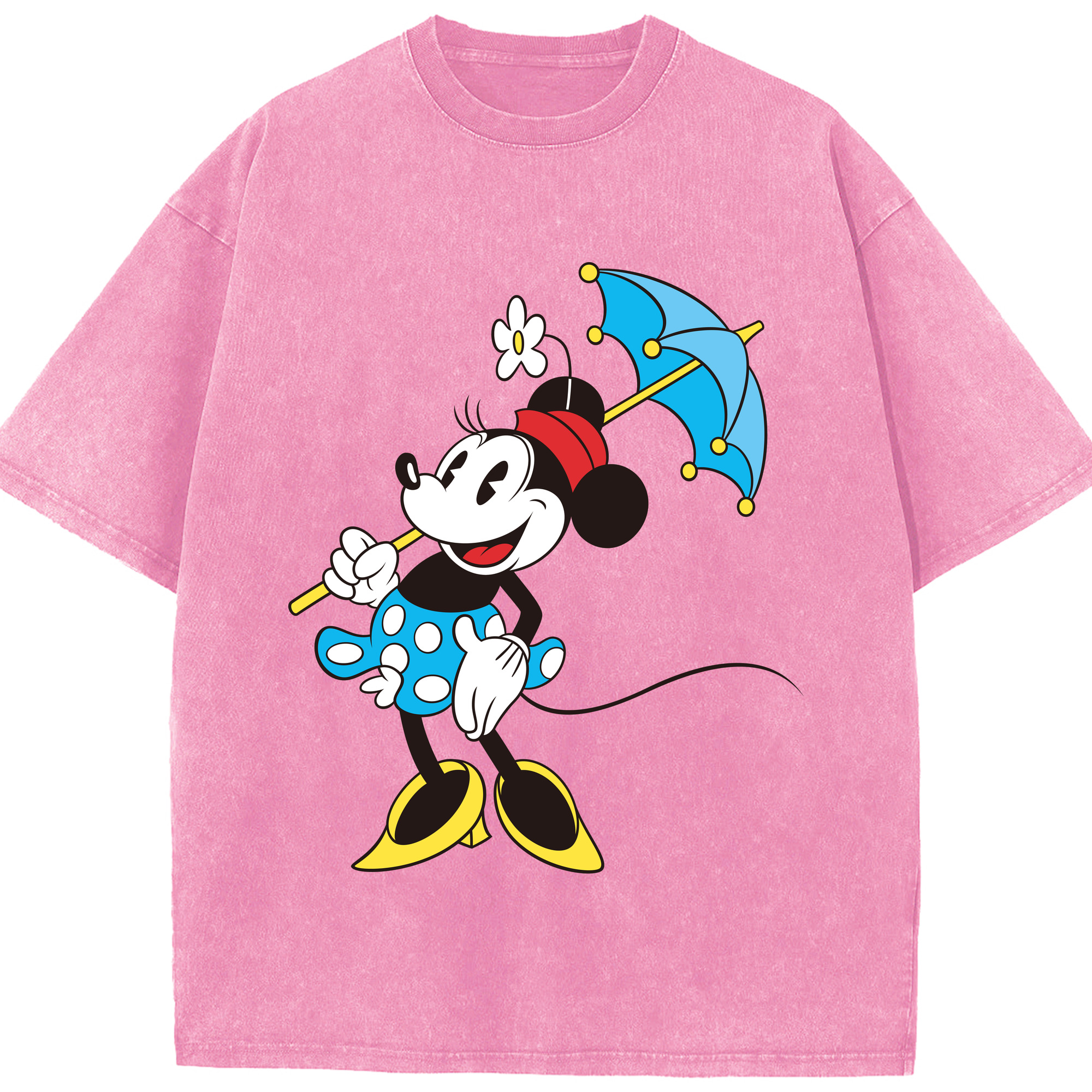 （画像用） ミッキーマウス Mickey Mouse 綿100% ヴィンテージ風 半袖Tシャツ（フロントプリント）